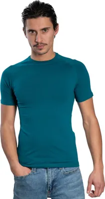 Produktbild von Herren T-Shirt Baumwolle Stretch – Slim Fit Raglan Kurzarm, Rundhals, S–XXL