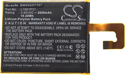 Produktbild von vhbw Akku Ersatz für Lenovo L18D1P31 für Tablet Pad (2650 mAh, 3,85 V, Li-Polymer)