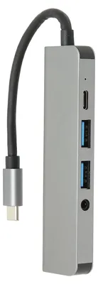 Obrázek produktu pro USB-C rozbočovač 5 v 1 s přenosovou rychlostí 5 Gb/s, rozšiřující porty typu C na audio a PD pro myš a klávesnici