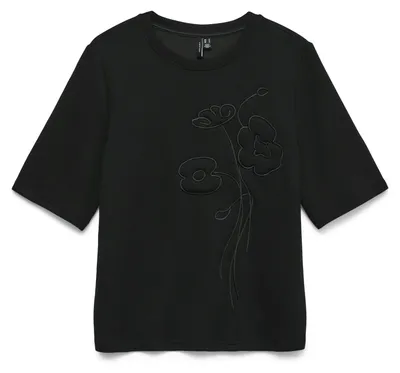 Produktbild von Vero Moda VMHALI SS EMBROIDERY TOP JRS Black L