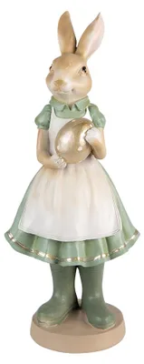 Obrázek produktu pro Clayre & Eef figurka králíka 17x15x40 cm zelená polyresinová