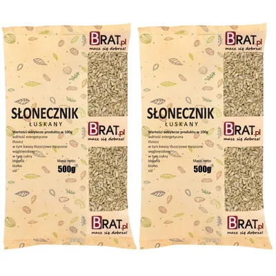 Zdjęcie produktu dla Słonecznik łuskany 1kg (2x500g)
