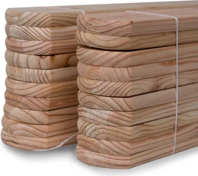 Immagine prodotto di Doghe di recinzione 9x2x110 Larice siberiano 25 pezzi forma A