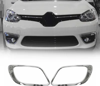 Image de Cadre phare antibrouillard pour Renault Fluence 2012-2021 en acier inox Chromé