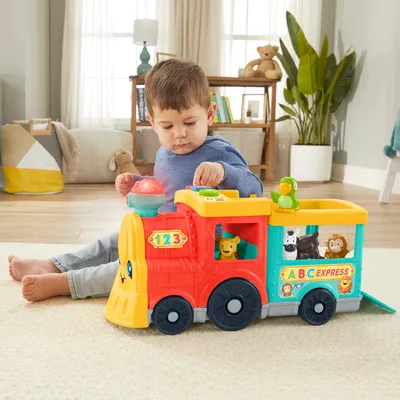 Produktbild von Fisher-Price Little People ABC Zug inkl. Tierfreunde Figuren, Lernspielzeug