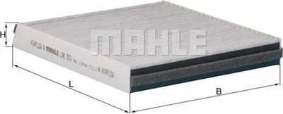 Produktbild von MAHLE Innenraumfilter LAK 593 Pollenfilter für RENAULT Scénic I (JA0/1, FA0) Aktivkohle