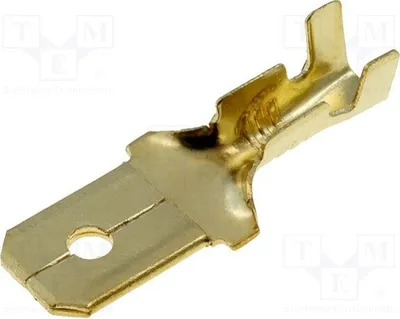 Obrázok produktu pre 100 kusov konektorov: ploché, 6,3 mm, samica. Profesórne príslušenstvo pre automobilový priemysel, pozlátené, pre káble s priemerom 1÷2,5 mm²