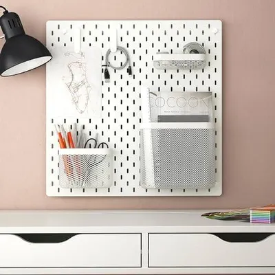 Produktbild von SKÅDIS Stecktafel-Set in Weiß, 56 x 56 cm