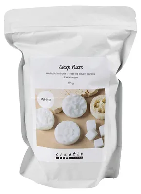 Produktbild von Creativ Company Seifenbasis Granulat weiß 500g für DIY Seifenherstellung