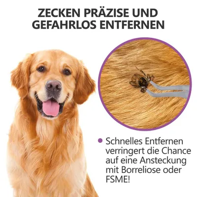 Immagine prodotto di Pinza professionale per zecche Helperfect 2 in 1 - per cani e gatti - Viola