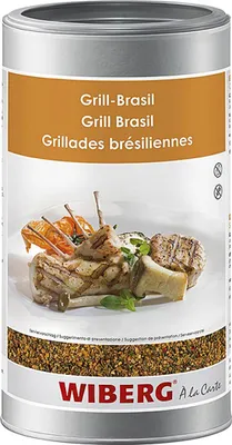 Immagine prodotto di Wiberg Grill Brasil Style miscela di sale per condimenti in un contenitore per aromi 750g