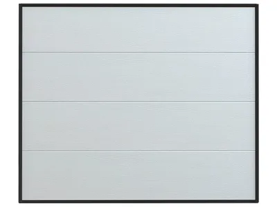 Produktbild von Sektionalgaragentor in Holz-Optik mit Torantrieb - 254 x 218 cm - Weiß - PRIETA
