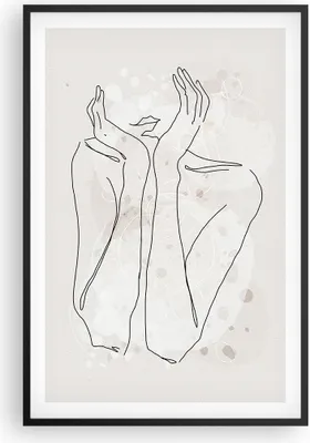 Produktbild von Gerahmtes Poster - Schwarzer Rahmen - Grafik Frau Licht - 61x91,5 cm - Wand Bild - Wanddeko - Wandbilder - Kunstposter - Wandposter - Bilderrahmen - Bilder - Kunstdruck - P2BPA61x91-4656