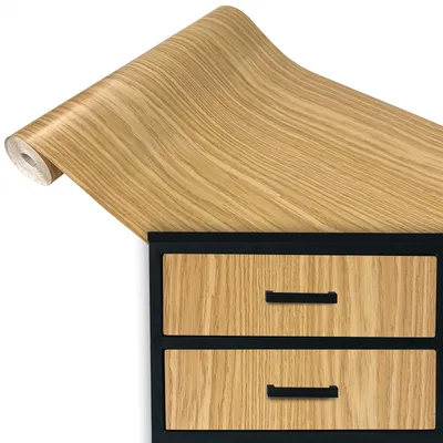 Produktbild von Klebefolie Möbel 45x100 cm - Helle Eiche - Selbstklebende Möbelfolie in Holzoptik - Folie für Möbel ideal zum Renovieren von Schränken und Arbeitsplatten