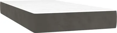 Produktbild von vidaXL Taschenfederkernmatratze Mittel Dunkelgrau 90x220x20 cm Samt