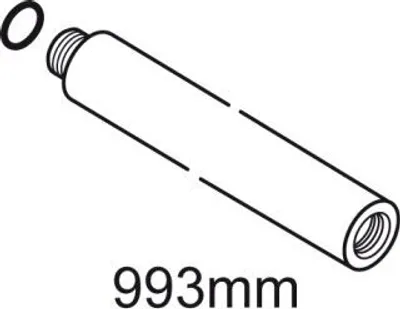 Produktbild von IDEAL STANDARD A861144AA Brausestange, d:25, Abstand L=993mm,