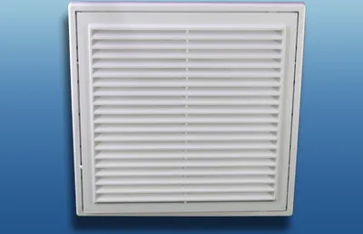 Produktbild von Lüftungsgitter MV mit Flansch Größe: Ø200 250x250mm Farbe: weiß