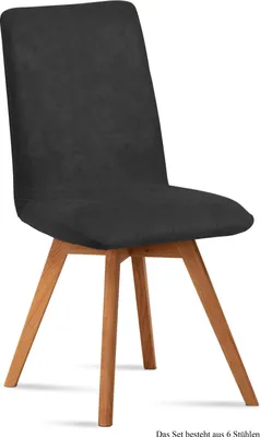 Produktbild von Esszimmerstuhl (6er-Set) Dilga 47x92x60 Schwarz/Anthrazit