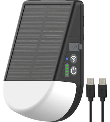 Produktbild von Akku Solar LED Outdoor LampeKL300AS Kederadapter, 250lm, IP54, USB C