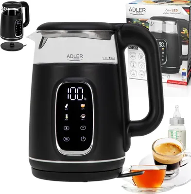 Produktbild von ADLER AD 1305 elektrischer Wasserkocher schwarz/silbern