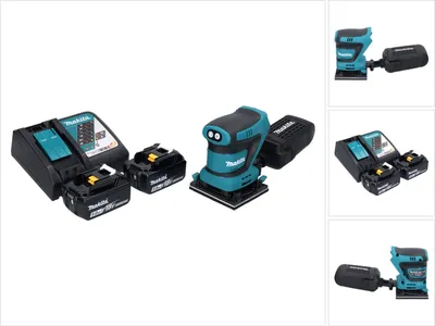 Image de Makita DBO480RT Ponceuse vibrante sans fil 112 x 102 mm 18V + 2x Batteries 5,0 Ah + Chargeur