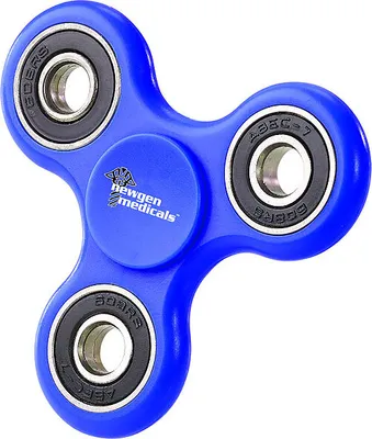 Produktbild von 3-seitiger Hand-Spinner Finger Fidget Anti-Stress Hand Kreisel mit hochwertigem ABEC-7-Kugellager blau