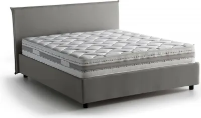 Produktbild von Doppelbett Beata, Containerbett mit Stoffbespannung, 100%  Italy, Frontöffnung, inklusive Matratze Cm 140x190, Grau