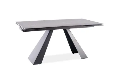 Immagine prodotto di Tavolo da pranzo pieghevole GEDEON 1 - 120x80, grigio scuro / nero opaco