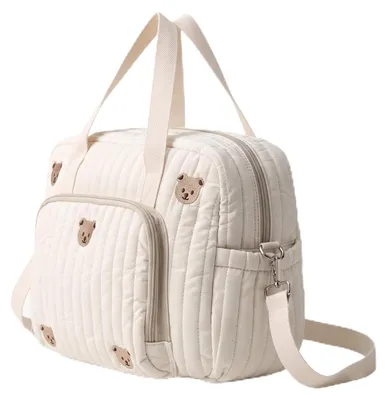 Imagen del producto de Elzusha - Gran bolso cambiador para madres - 35x29x10 cm - Algodón - Ideal para el hospital, viajes y cochecito