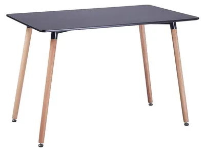 Obrázek produktu pro Obdélníkový jídelní stůl z MDF, rozměry 110 x 70 x 72 cm, barva černá