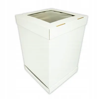 Produktbild von 30x30x45 cm hohe Stapelkuchenbox mit Fenster SEHR stabile Box