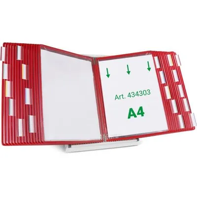 Produktbild von tarifold Sichttafelsystem 434303 DIN A4 rot mit 30 St. Sichttafeln