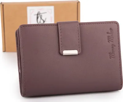 Produktbild von Money Maker Damen Geldbörse Echtleder RFID Kartenfach Mauve
