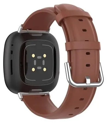 Produktbild von By Qubix passend für Fitbit Versa 3/4 & Sense 1/2 Lederarmband - Braun