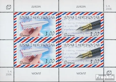 Produktbild von Briefmarken Bosnien - Kroat. Post Mostar 2008 Mi Block14 (kompl.Ausg.) postfrisch Der Brief