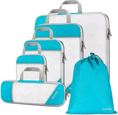 Produktbild von Famanu Kompressionswürfel Kofferorganizer - 6-teilig - Blau
