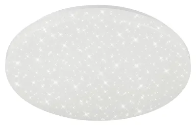 Zdjęcie produktu dla Lampa sufitowa LED do łazienki BRILONER BRILI, stopień ochrony IP44, dekor w gwiazdki, neutralne białe światło, biały, 38,5 x 7,5 cm