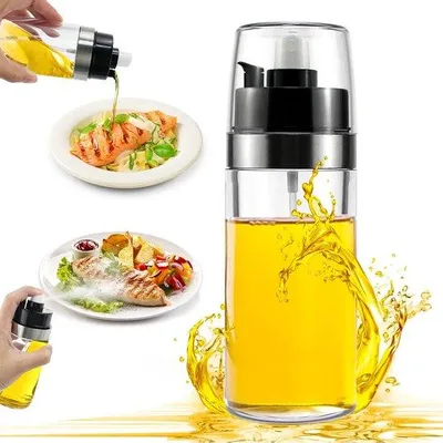 Produktbild von Oliefüllfass 150 ml, 2-in-1 Sprüh- und Trichterflasche für das Kochen, Ölspender, Sprühöl und Öl- und Gewürzdüse