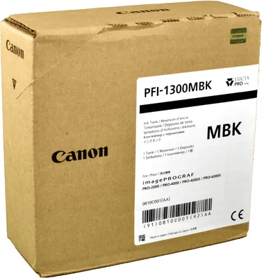 Produktbild von Canon PFI-1300MBK, Schwarz, Tinte auf Pigmentbasis, 330 ml