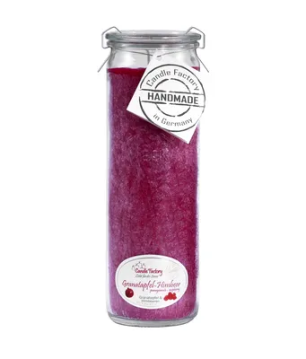 Produktbild von Big-Jumbo Kerze von Candle Factory im Glas  mit Duft in tollen Farben : Granatapfel-Himbeer Mit Duft Big-Jumbo: Granatapfel-Himbeer