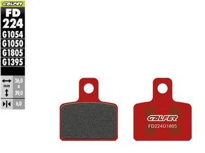 Zdjęcie produktu dla Klocki hamulcowe Galfer, półmetalowe
