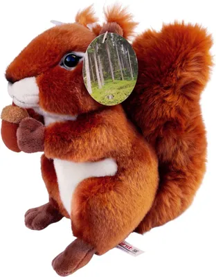 Image de GIRST Peluche écureuil debout Enfants Doudou marron