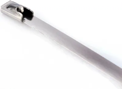 Zdjęcie produktu dla 50 sztuk 8-calowych (4,6200 mm) samozaciskowych opasek kablowych ze stali nierdzewnej z powłoką ze stali nierdzewnej