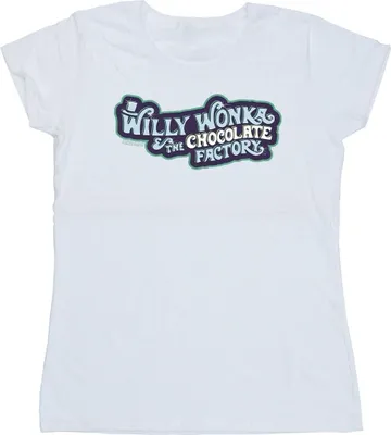 Produktbild von Willy Wonka - "Chocolate Factory Logo" T-Shirt für Damen BI51043 (L) (Weiß)