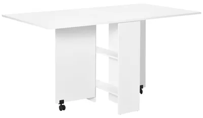 Immagine prodotto di Tavolo pieghevole da pranzo - Tavolo da cucina - Tavolo estensibile - Tavolo allungabile - Tavolo pieghevole - Bianco