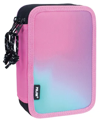 Productafbeelding van Milan Sunset, zachte potloodentas, polyester, meerkleurig, effen, binnenkant, voor jongens/meisjes