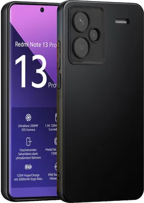 Produktbild von Silikonové pouzdro pro Xiaomi Redmi Note 13 Pro+ 5G Protective Cover Matt Black Backcover Pouzdro na mobilní telefon