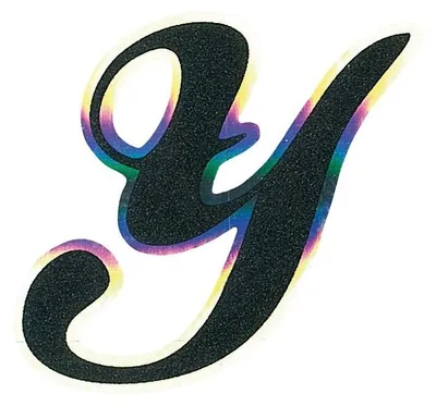 Produktbild von Aufkleber Monogramma Buchstabe Y, Schwarz Metallescente