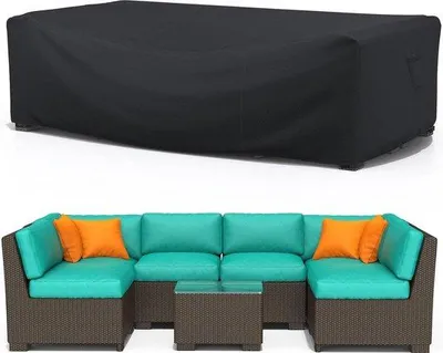 Zdjęcie produktu dla Pokrowiec na meble ogrodowe 242 x 162 x 100 cm, tkanina Oxford, wodoodporny, z ochroną przed promieniowaniem UV