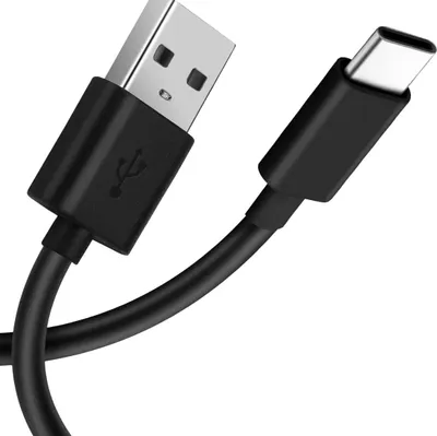 Produktbild von Bigben Connected WOWCBLAC1MB, 1 m, USB A, USB C, Schwarz